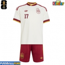 Spanien Nico Williams #17 Auswärts Trikotsatz Kinder WM 2026 Kurzarm (+ Kurze Hosen)